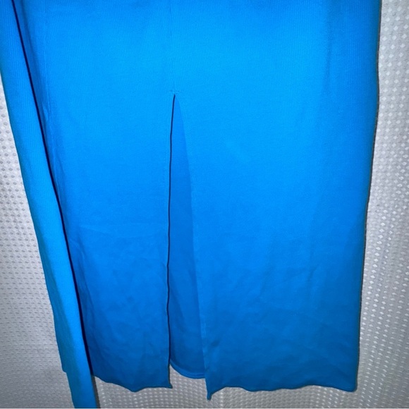 NWOT Aerie Beachwalk Midi Skirt in bright blue M - Picture 4 of 6